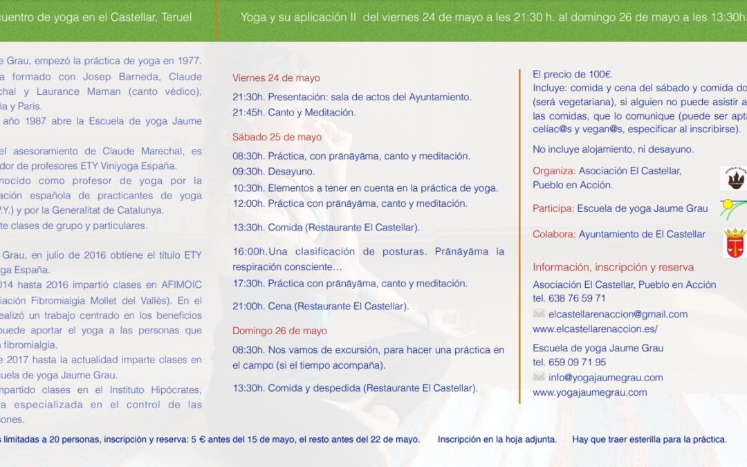 2º encuentro de yoga en el Castellar, Teruel