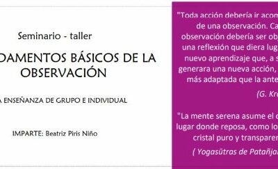 Seminario FUNDAMENTOS BÁSICOS DE LA OBSERVACIÓN